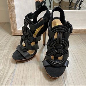 LAMB black sandals size 5